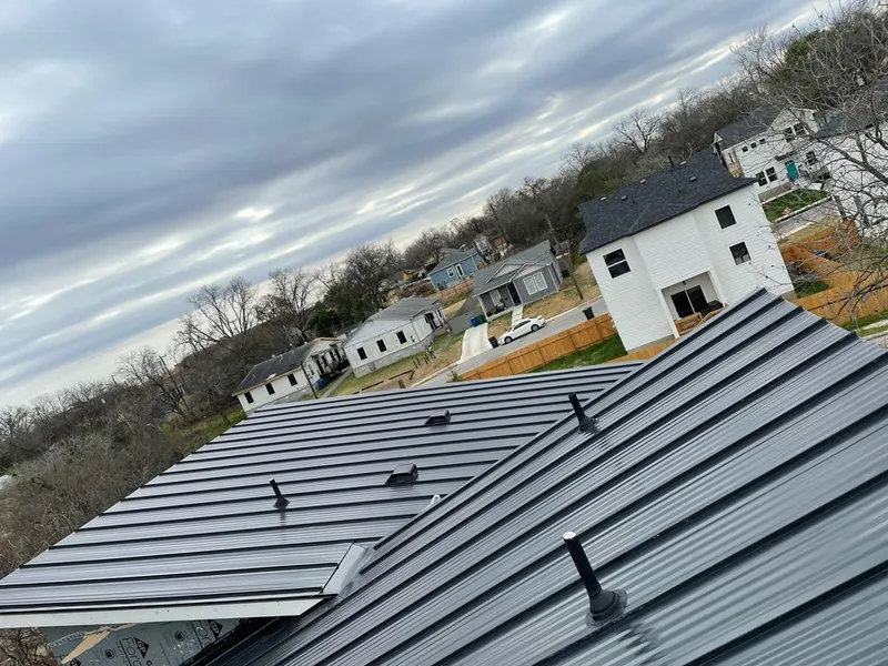 Standing seam metal roof panels with vents for Skylight Repair in Midway